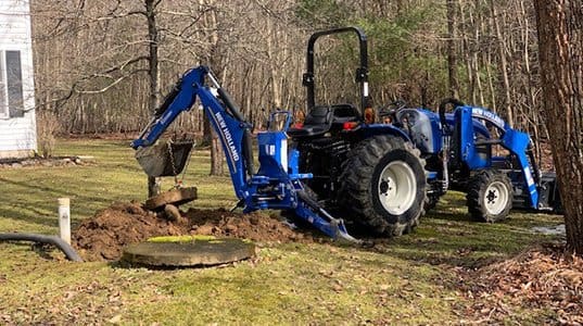 Putting in Septic With Machines